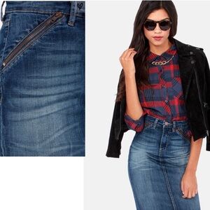 Blank NYC Rebel Denim Pencil Skirt NWT